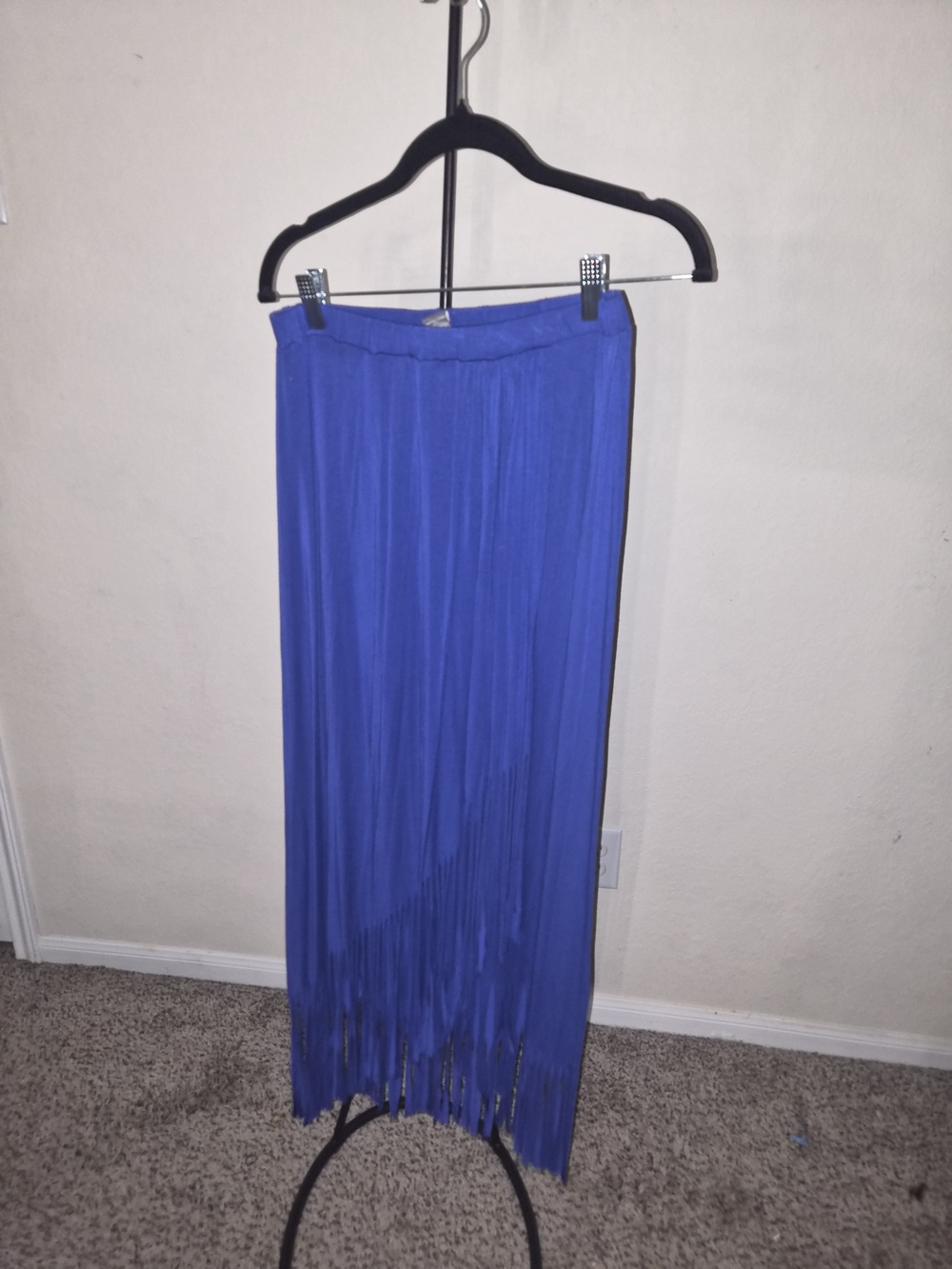 Kate & Mallory Royal Blue Fringe Maxi Skirt